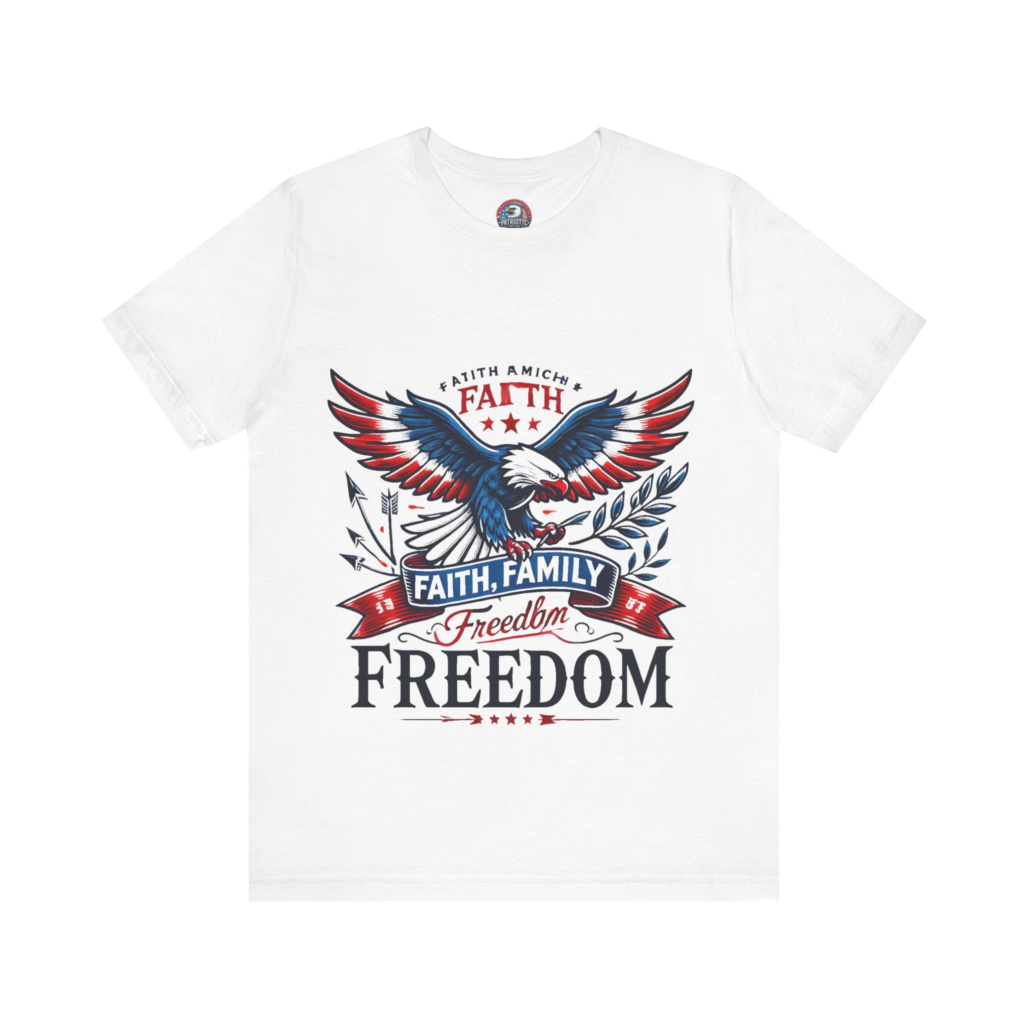 Patriotic Freedom Tee - Faith, Family & Freedom Graphic Shirt