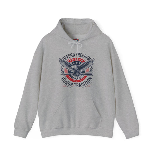 Unisex Freedom Eagle Hoodie - Defend Freedom Design